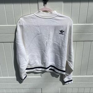 oversized adidas cropped mockneck pullover